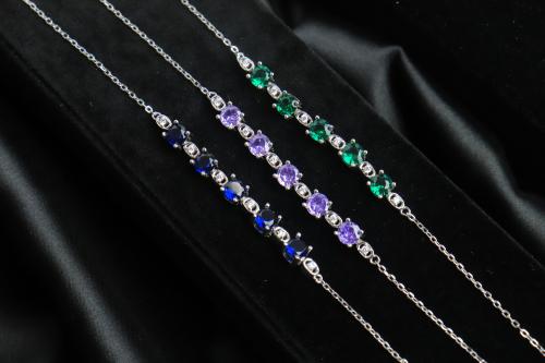 اسوارة فضة باحجار ملونة