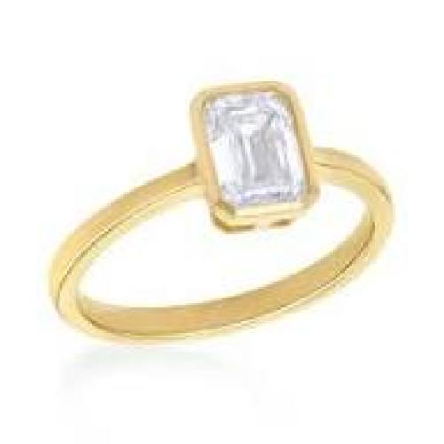 خاتم فضة MOISSANITE الماس 1.5ct
