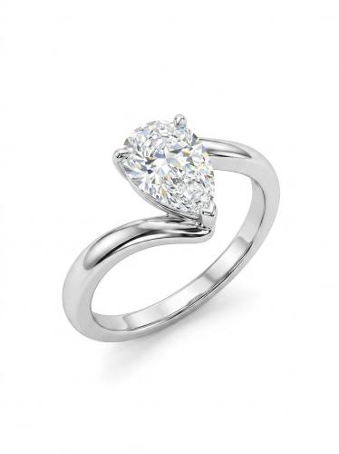 خاتم فضة MOISSANITE الماس 2ct