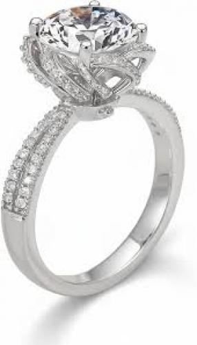 خاتم فضة MOISSANITE الماس 1ct