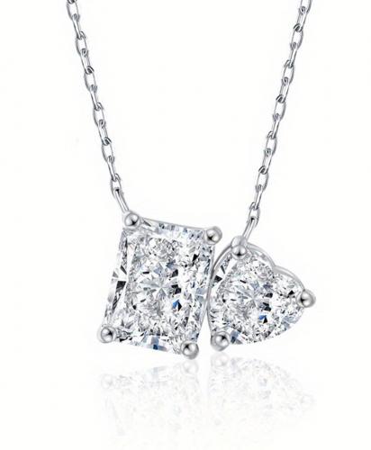 سنسال فضة الماس موزانايت 1ct