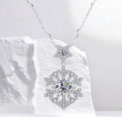 سنسال فضة الماس موزانايت 1ct