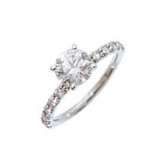 خاتم فضة MOISSANITE الماس 1ct