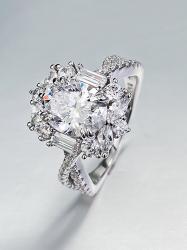 خاتم الماس MOISSANITE (2.00CT) GRA030