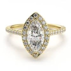 خاتم فضة MOISSANITE الماس 1ct