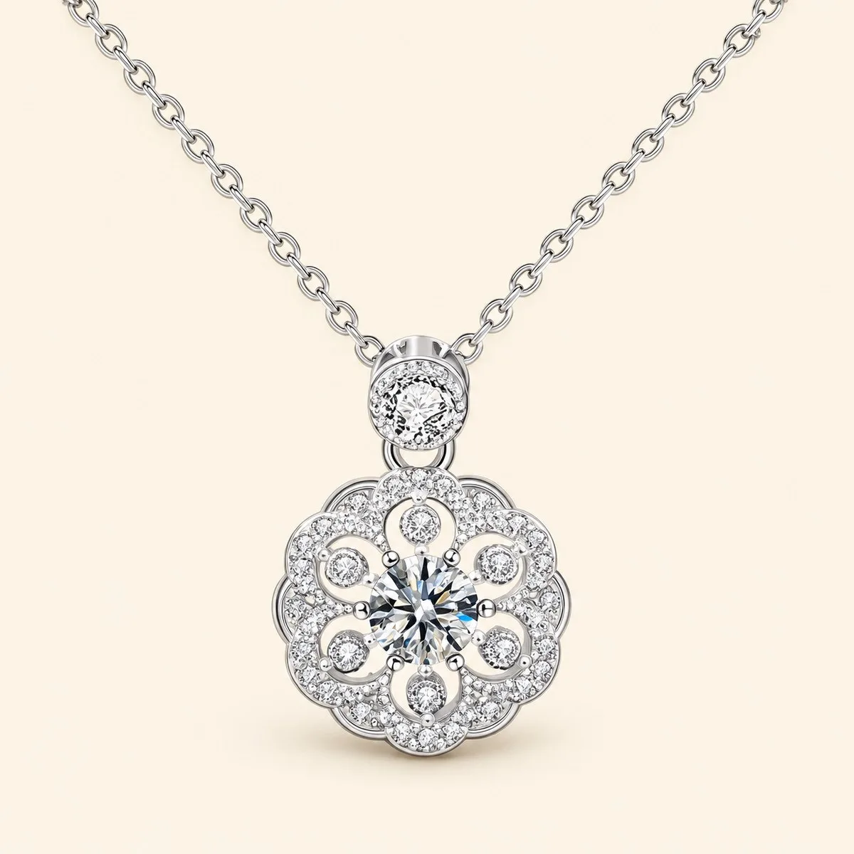 سنسال فضة الماس 0.50ct